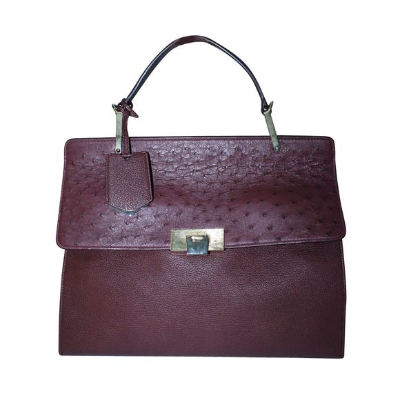 balenciaga ostrich bag